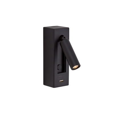 WINSLOW 1W Surface Mount Wall Light with USB Port